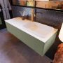 Mondiaz ERIN 120cm badmeubelset onderkast kleur Army met 1 lade Wastafel RIDGE rechts 1 kraangat kleur Talc ERIN10282 - Thumbnail 2