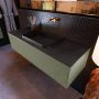 Mondiaz ERIN 120cm badmeubelset onderkast kleur Army met 1 lade Wastafel RIDGE midden zonder kraangaten kleur Urban ERIN11025 - Thumbnail 2