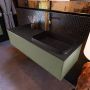 Mondiaz ERIN 120cm badmeubelset onderkast kleur Army met 1 lade Wastafel RIDGE rechts 1 kraangat kleur Urban ERIN11030 - Thumbnail 2