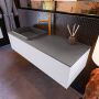 Mondiaz ERIN 120cm badmeubelset onderkast kleur Cale met 1 lade Wastafel RIDGE links 1 kraangat kleur Dark grey ERIN11709 - Thumbnail 2