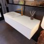 Mondiaz ERIN 120cm badmeubelset onderkast kleur carrara met 1 lade Wastafel RIDGE links 1 kraangat kleur Linen ERIN12967 - Thumbnail 2