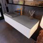 Mondiaz ERIN 120cm badmeubelset onderkast kleur carrara met 1 lade Wastafel RIDGE links 1 kraangat kleur Dark grey ERIN12219 - Thumbnail 2