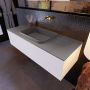 Mondiaz ERIN 120cm badmeubelset onderkast kleur carrara met 1 lade Wastafel RIDGE midden zonder kraangaten kleur Dark grey ERIN12215 - Thumbnail 2