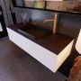 Mondiaz Badkamermeubelset Erin 120 cm met 1 Lade met RIDGE Wastafel Midden Urban met 1 kraangat Greeploos Mat Carrara - Thumbnail 2
