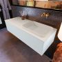 Mondiaz ERIN 120cm badmeubelset onderkast kleur Clay met 1 lade Wastafel RIDGE rechts zonder kraangaten kleur Linen ERIN12387 - Thumbnail 2