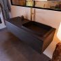Mondiaz ERIN 120cm badmeubelset onderkast kleur Dark brown met 1 lade Wastafel RIDGE rechts 1 kraangat kleur Urban ERIN11336 - Thumbnail 2