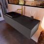 Mondiaz ERIN 120cm badmeubelset onderkast kleur Dark grey met 1 lade Wastafel RIDGE links 1 kraangat kleur Urban ERIN10995 - Thumbnail 3