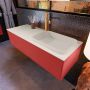 Mondiaz ERIN 120cm badmeubelset onderkast kleur Fire met 1 lade Wastafel RIDGE rechts 1 kraangat kleur Linen ERIN12594 - Thumbnail 2