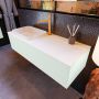 Mondiaz ERIN 120cm badmeubelset onderkast kleur Greey met 1 lade Wastafel RIDGE links 1 kraangat kleur Talc ERIN10111 - Thumbnail 2
