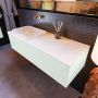 Mondiaz ERIN 120cm badmeubelset onderkast kleur Greey met 1 lade Wastafel RIDGE links zonder kraangaten kleur Talc ERIN10108 - Thumbnail 2