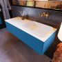 Mondiaz ERIN 120cm badmeubelset onderkast kleur Jeans met 1 lade Wastafel RIDGE rechts zonder kraangaten kleur Talc ERIN10381 - Thumbnail 2