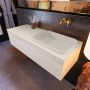 Mondiaz ERIN 120cm badmeubelset onderkast kleur Light brown grey met 1 lade Wastafel RIDGE rechts zonder kraangaten kleur Linen ERIN12863 - Thumbnail 2