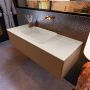 Mondiaz ERIN 120cm badmeubelset onderkast kleur Rust met 1 lade Wastafel RIDGE midden zonder kraangaten kleur Linen ERIN12555 - Thumbnail 2
