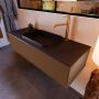 Mondiaz ERIN 120cm badmeubelset onderkast kleur Rust met 1 lade Wastafel RIDGE midden 1 kraangat kleur Urban ERIN11062 - Thumbnail 2