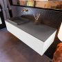 Mondiaz ERIN 120cm badmeubelset onderkast kleur Talc met 1 lade Wastafel RIDGE links zonder kraangaten kleur Dark grey ERIN11502 - Thumbnail 2