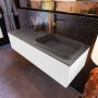 Mondiaz ERIN 120cm badmeubelset onderkast kleur Talc met 1 lade Wastafel RIDGE rechts 1 kraangat kleur Dark grey ERIN11506 - Thumbnail 2