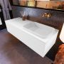 Mondiaz ERIN 120cm badmeubelset onderkast kleur Talc met 1 lade Wastafel RIDGE rechts zonder kraangaten kleur Talc ERIN10007 - Thumbnail 2