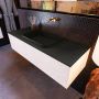 Mondiaz Badkamermeubelset Erin 120 cm met 1 Lade met RIDGE Wastafel Midden Urban Zonder Kraangaten Greeploos Mat Underlayment - Thumbnail 2