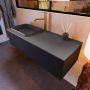 Mondiaz ERIN 120cm badmeubelset onderkast kleur Urban met 1 lade Wastafel RIDGE links 1 kraangat kleur Dark grey ERIN11539 - Thumbnail 2