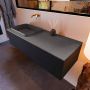 Mondiaz ERIN 120cm badmeubelset onderkast kleur Urban met 1 lade Wastafel RIDGE links zonder kraangaten kleur Dark grey ERIN11536 - Thumbnail 2