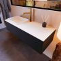 Mondiaz ERIN 120cm badmeubelset onderkast kleur Urban met 1 lade Wastafel RIDGE links 1 kraangat kleur Talc ERIN10043 - Thumbnail 2