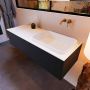 Mondiaz ERIN 120cm badmeubelset onderkast kleur Urban met 1 lade Wastafel RIDGE rechts zonder kraangaten kleur Talc ERIN10041 - Thumbnail 2