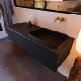 Mondiaz ERIN 120cm badmeubelset onderkast kleur Urban met 1 lade Wastafel RIDGE rechts zonder kraangaten kleur Urban ERIN10789 - Thumbnail 2