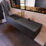 Mondiaz ERIN 150cm badmeubelset onderkast kleur Antracite met 2 lades Wastafel RIDGE links 1 kraangat kleur Dark grey ERIN12032 - Thumbnail 2