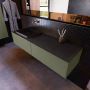 Mondiaz ERIN 150cm badmeubelset onderkast kleur Army met 2 lades Wastafel RIDGE links zonder kraangaten kleur Urban ERIN11043 - Thumbnail 2