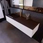 Mondiaz ERIN 150cm badmeubelset onderkast kleur carrara met 1 lade Wastafel RIDGE links 1 kraangat kleur Urban ERIN11478 - Thumbnail 2