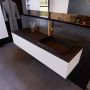 Mondiaz ERIN 150cm badmeubelset onderkast kleur carrara met 1 lade Wastafel RIDGE rechts 1 kraangat kleur Urban ERIN11479 - Thumbnail 2