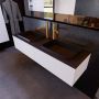 Mondiaz Badkamermeubelset Erin 150 cm met 2 Lades met RIDGE Wastafel Dubbel Urban met 2 kraangaten Greeploos Mat Carrara - Thumbnail 2