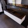 Mondiaz ERIN 150cm badmeubelset onderkast kleur carrara met 2 lades Wastafel RIDGE dubbel zonder kraangaten kleur Urban ERIN11487 - Thumbnail 2