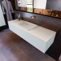 Mondiaz ERIN 150cm badmeubelset onderkast kleur Clay met 1 lade Wastafel RIDGE midden zonder kraangaten kleur Linen ERIN12391 - Thumbnail 2