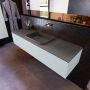 Mondiaz ERIN 150cm badmeubelset onderkast kleur Clay met 1 lade Wastafel RIDGE midden zonder kraangaten kleur Dark grey ERIN11643 - Thumbnail 2