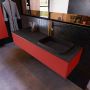 Mondiaz ERIN 150cm badmeubelset onderkast kleur Fire met 1 lade Wastafel RIDGE rechts 1 kraangat kleur Urban ERIN11105 - Thumbnail 2
