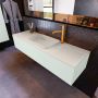 Mondiaz ERIN 150cm badmeubelset onderkast kleur Greey met 1 lade Wastafel RIDGE midden 1 kraangat kleur Linen ERIN12361 - Thumbnail 2