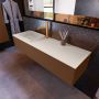 Mondiaz ERIN 150cm badmeubelset onderkast kleur Rust met 1 lade Wastafel RIDGE links 1 kraangat kleur Linen ERIN12566 - Thumbnail 2