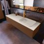 Mondiaz ERIN 150cm badmeubelset onderkast kleur Rust met 1 lade Wastafel RIDGE rechts 1 kraangat kleur Linen ERIN12567 - Thumbnail 2