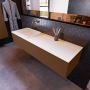Mondiaz ERIN 150cm badmeubelset onderkast kleur Rust met 1 lade Wastafel RIDGE links zonder kraangaten kleur Talc ERIN10318 - Thumbnail 2