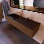 Mondiaz ERIN 150cm badmeubelset onderkast kleur Rust met 1 lade Wastafel RIDGE links 1 kraangat kleur Urban ERIN11070 - Thumbnail 3