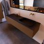Mondiaz ERIN 150cm badmeubelset onderkast kleur Rust met 1 lade Wastafel RIDGE rechts zonder kraangaten kleur Urban ERIN11067 - Thumbnail 2