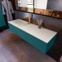 Mondiaz ERIN 150cm badmeubelset onderkast kleur Smag met 1 lade Wastafel RIDGE links 1 kraangat kleur Linen ERIN12702 - Thumbnail 2