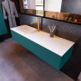 Mondiaz ERIN 150cm badmeubelset onderkast kleur Smag met 1 lade Wastafel RIDGE links 1 kraangat kleur Talc ERIN10458 - Thumbnail 2