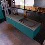 Mondiaz ERIN 150cm badmeubelset onderkast kleur Smag met 2 lades Wastafel RIDGE rechts 1 kraangat kleur Dark grey ERIN11965 - Thumbnail 2