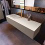 Mondiaz ERIN 150cm badmeubelset onderkast kleur Smoke met 1 lade Wastafel RIDGE links 1 kraangat kleur Linen ERIN12430 - Thumbnail 2