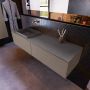 Mondiaz ERIN 150cm badmeubelset onderkast kleur Smoke met 2 lades Wastafel RIDGE links zonder kraangaten kleur Dark grey ERIN11689 - Thumbnail 2
