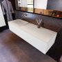 Mondiaz ERIN 150cm badmeubelset onderkast kleur Talc met 1 lade Wastafel RIDGE links zonder kraangaten kleur Linen ERIN12256 - Thumbnail 2