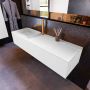 Mondiaz ERIN 150cm badmeubelset onderkast kleur Talc met 1 lade Wastafel RIDGE links 1 kraangat kleur Talc ERIN10016 - Thumbnail 2