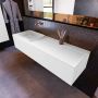 Mondiaz ERIN 150cm badmeubelset onderkast kleur Talc met 1 lade Wastafel RIDGE links zonder kraangaten kleur Talc ERIN10012 - Thumbnail 2